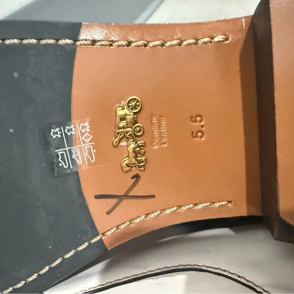 Coach Ankle Booties Chalk Oxblood Moto Cutout in White Leather - Picture 10 of 10